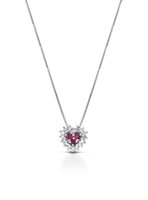 Collana Lelune Donna LELUNE DIAMONDS in Oro bianco Rubino 0.07 Ct LDPLRB007007 - LDPLRB007007